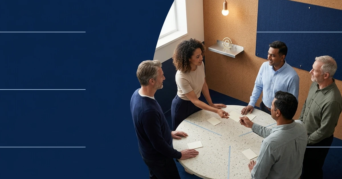 UK SME team confirming meeting actions, owners and follow-up