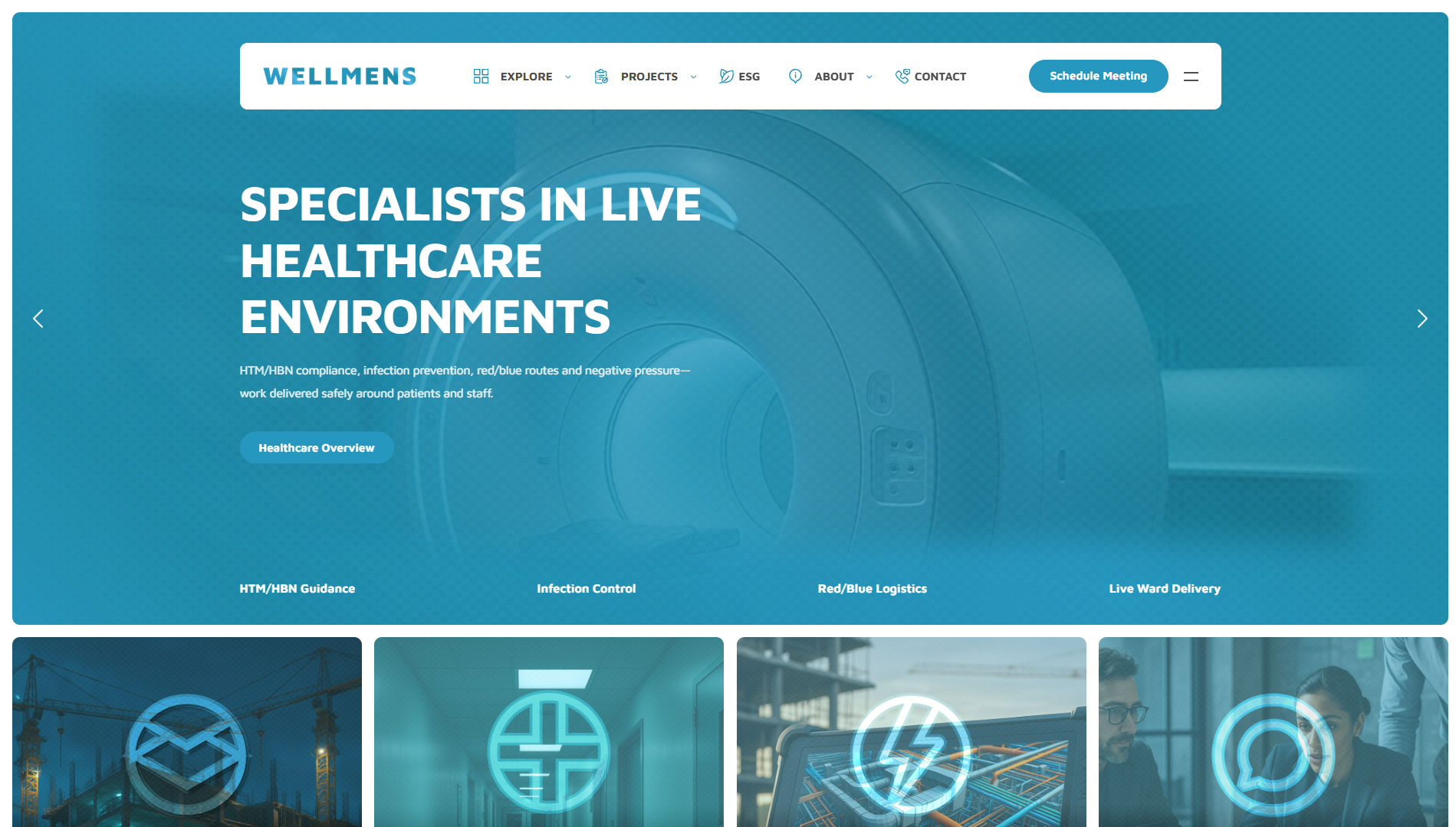 Wellmens website homepage screenshot