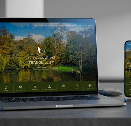 Conversion focused website redesign on laptop and phone