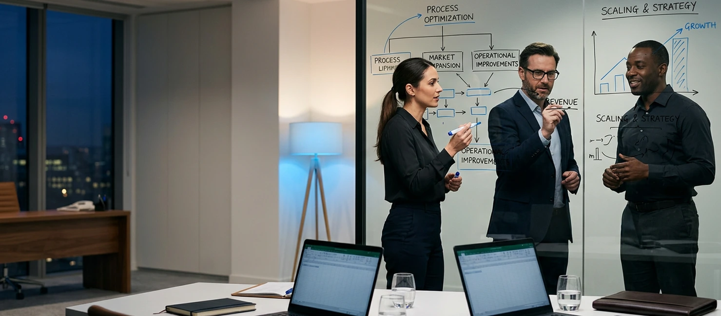 Consultancy workshop team planning business improvements