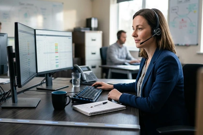 Structured business call details prepared for the correct team