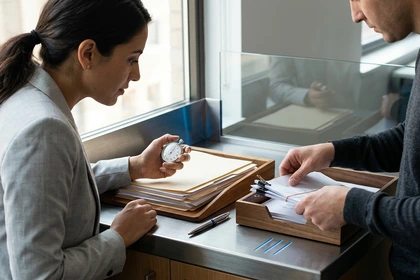 Small business colleagues measuring the current cost and time of a workflow