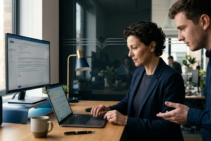 Team member approving a sensitive AI-drafted customer email